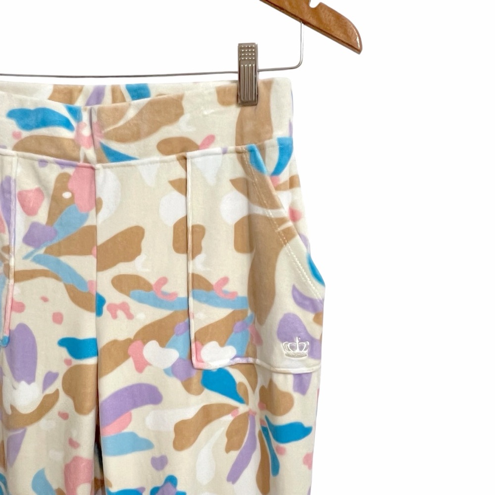 Juicy by Juicy Couture Velour Floral Lounge Pants Womens S Pull On Comfy Retro - Picture 3 of 8